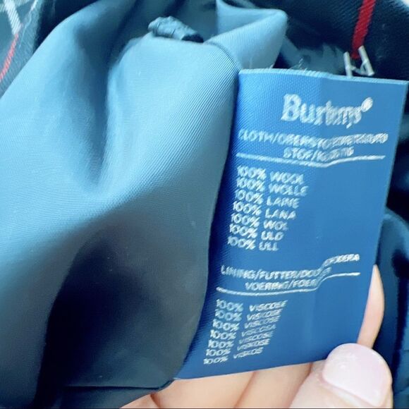 Burberry classic check print pleated wool skirt vintage size 4 - Picture 9 of 11